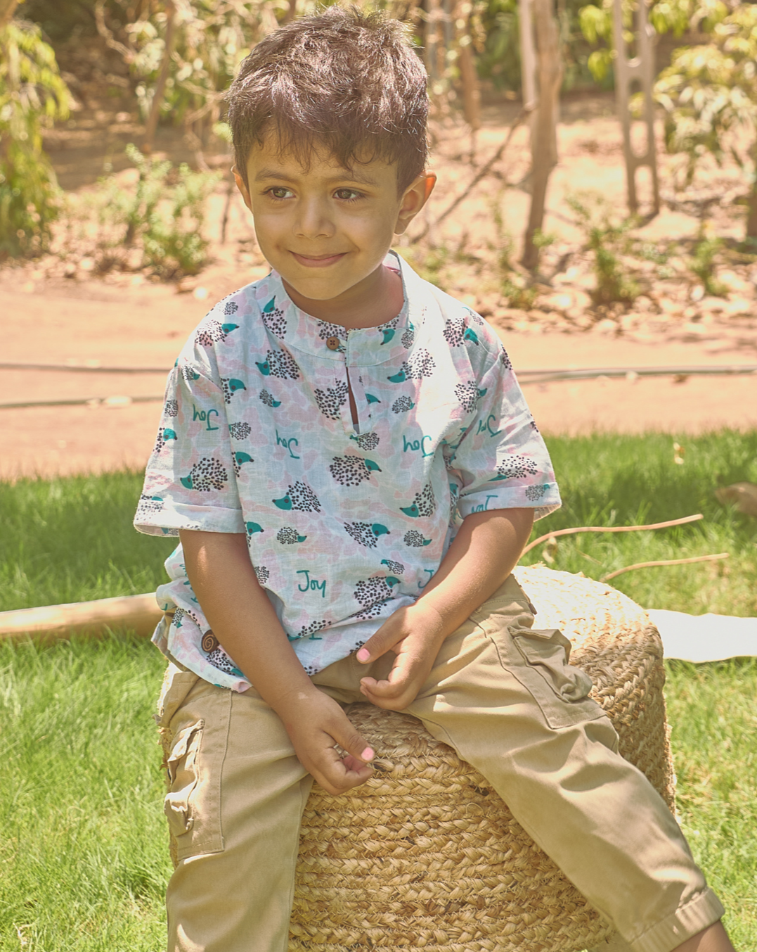 Happy Hedgehogs Boys Kurta