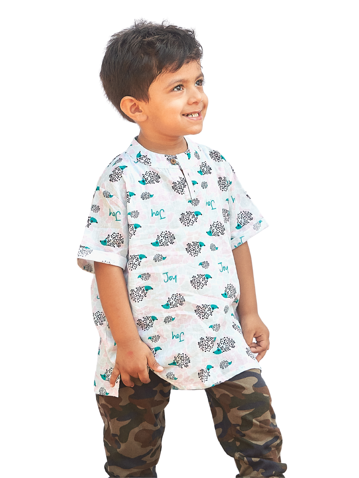Happy Hedgehogs Boys Kurta