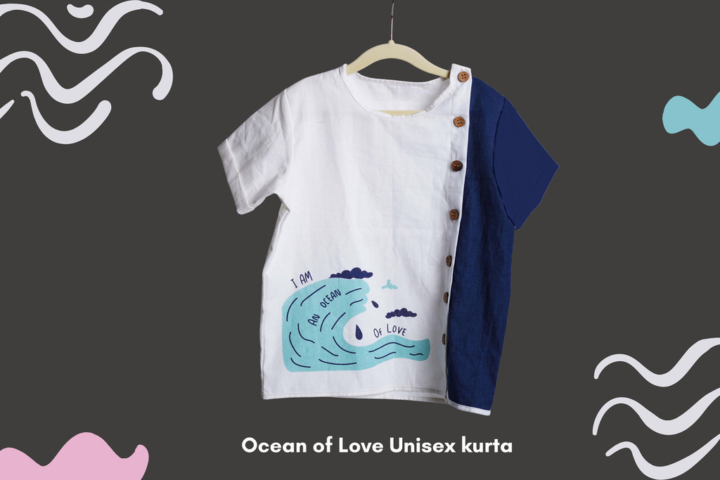 Promoting Self Love in Kids: Ocean Unisex Kurta